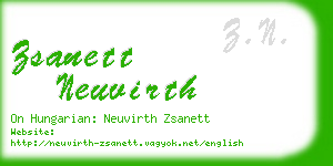 zsanett neuvirth business card